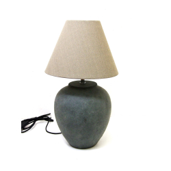 Lampa ceramiczna Rustykalna z abażurem 45cm
